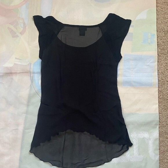 Rue 21 Black Tank top with back mesh see through sz m - Picture 8 of 9